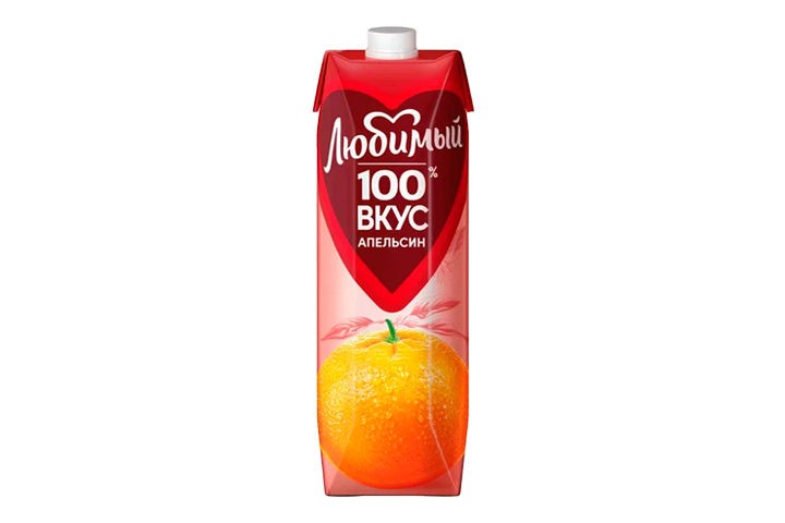 Любимый сок 100%. Апельсин. 0,97 л